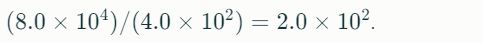 division using scientific notation